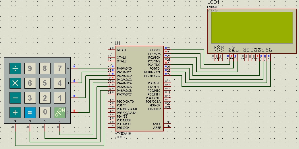 Contoh Dasar Pemrograman Kalkulator dengan microcontroller 